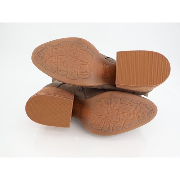 Korks Kork Ease Shyla Bootie Womens 9.5 M Vegan Tan Leather Block Heel Pointed - Picture 9 of 12